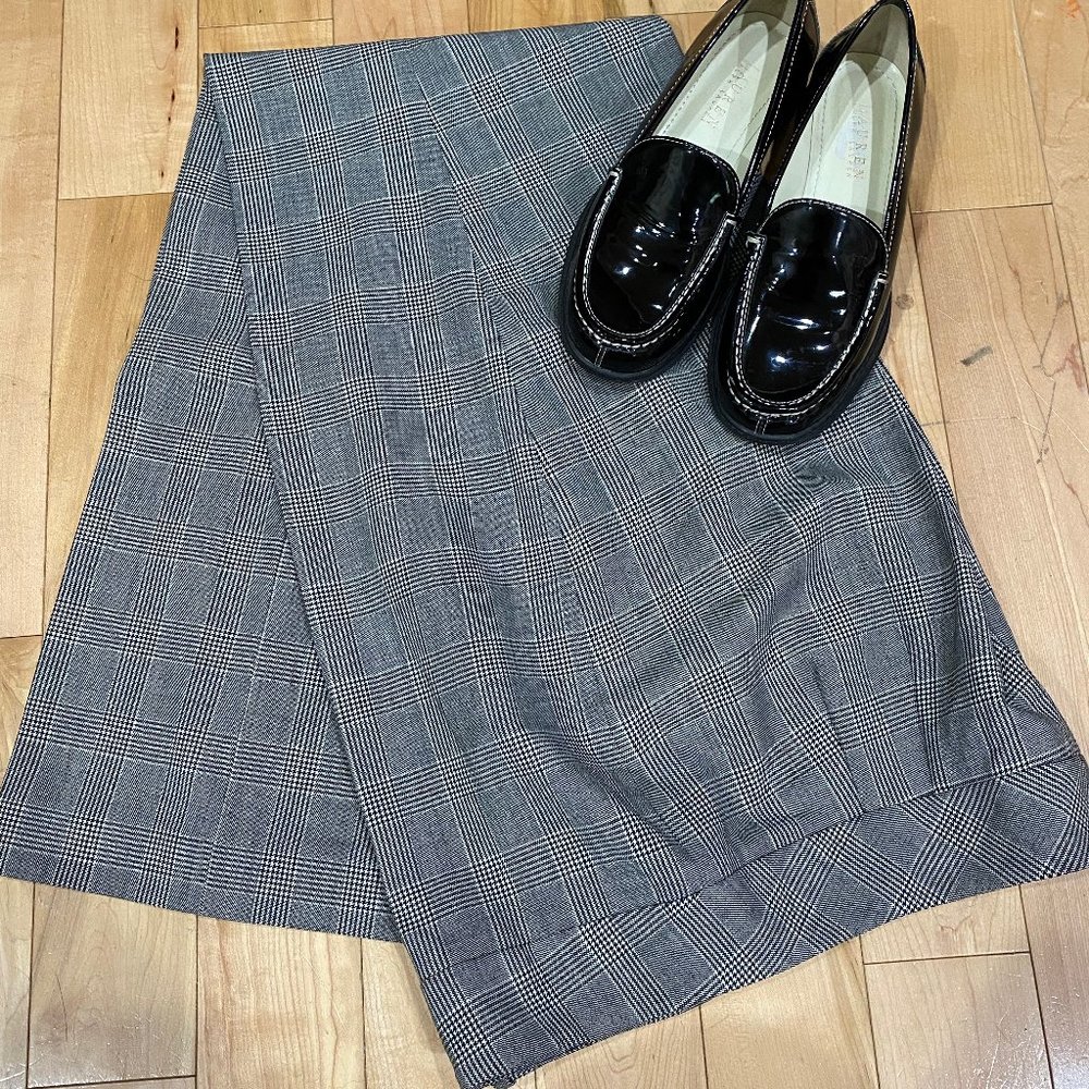 Talbots Collection Black White Plaid 14 Pants